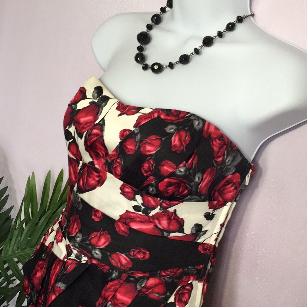 WH|BM Rose Print Bustier